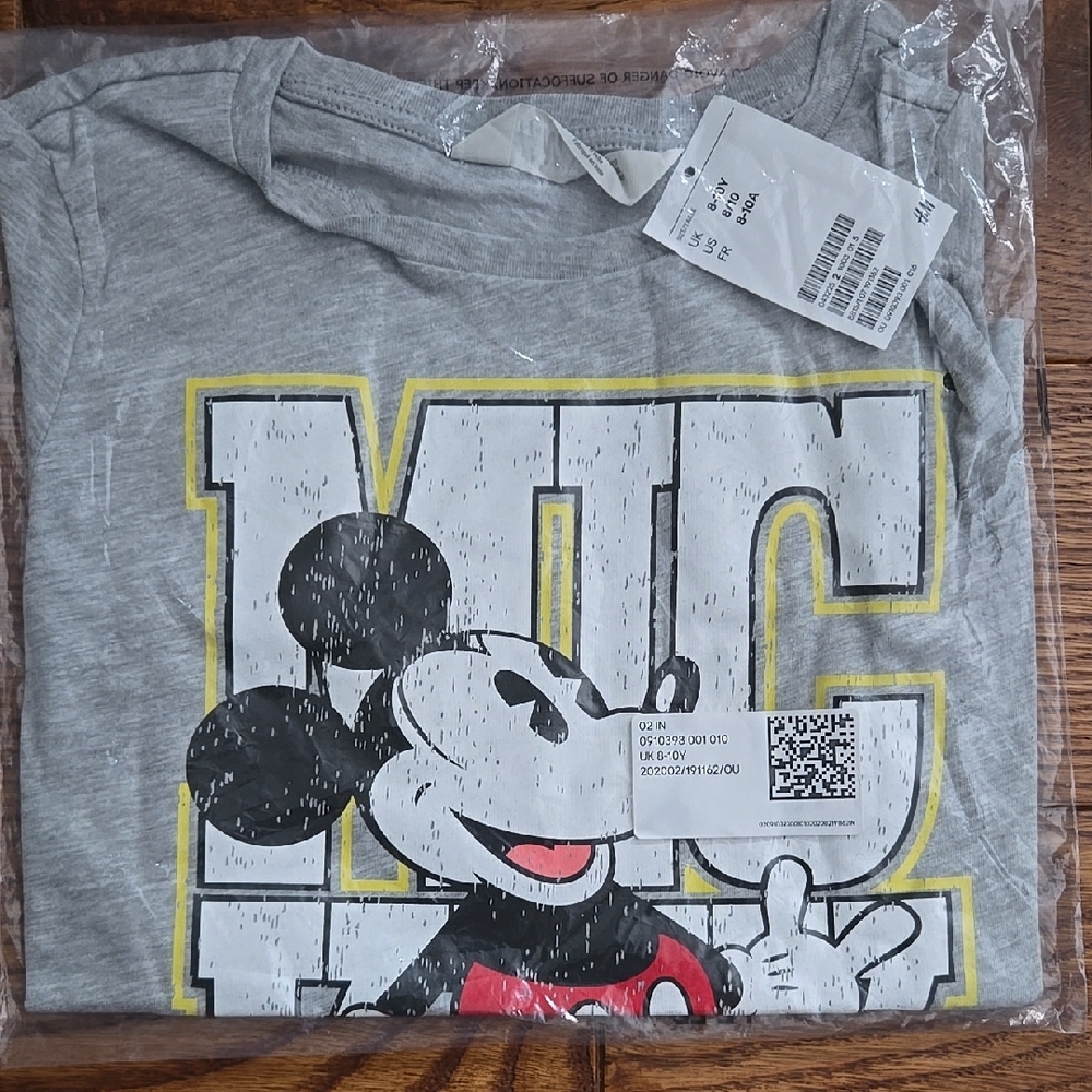 Disney Mickey Mouse Gray Kids T-Shirt